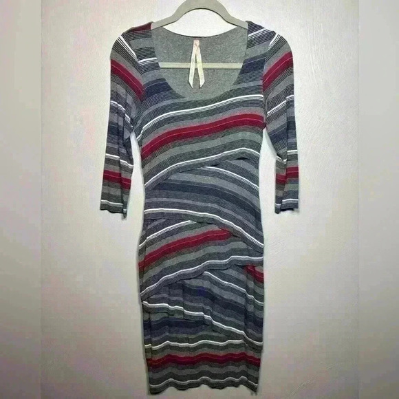 Anthropologie Straitional Bailey 44 Women's Column Dress 3/4 Sleeve Size… - Picture 2 of 6